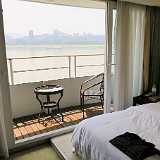 Relaaaxing  The cruise boat offered quite a bit of luxury for the worn out backpaker and I was enjoying every minute of it. I spent long hours on my private little balcony, wathing the scenery pass by....